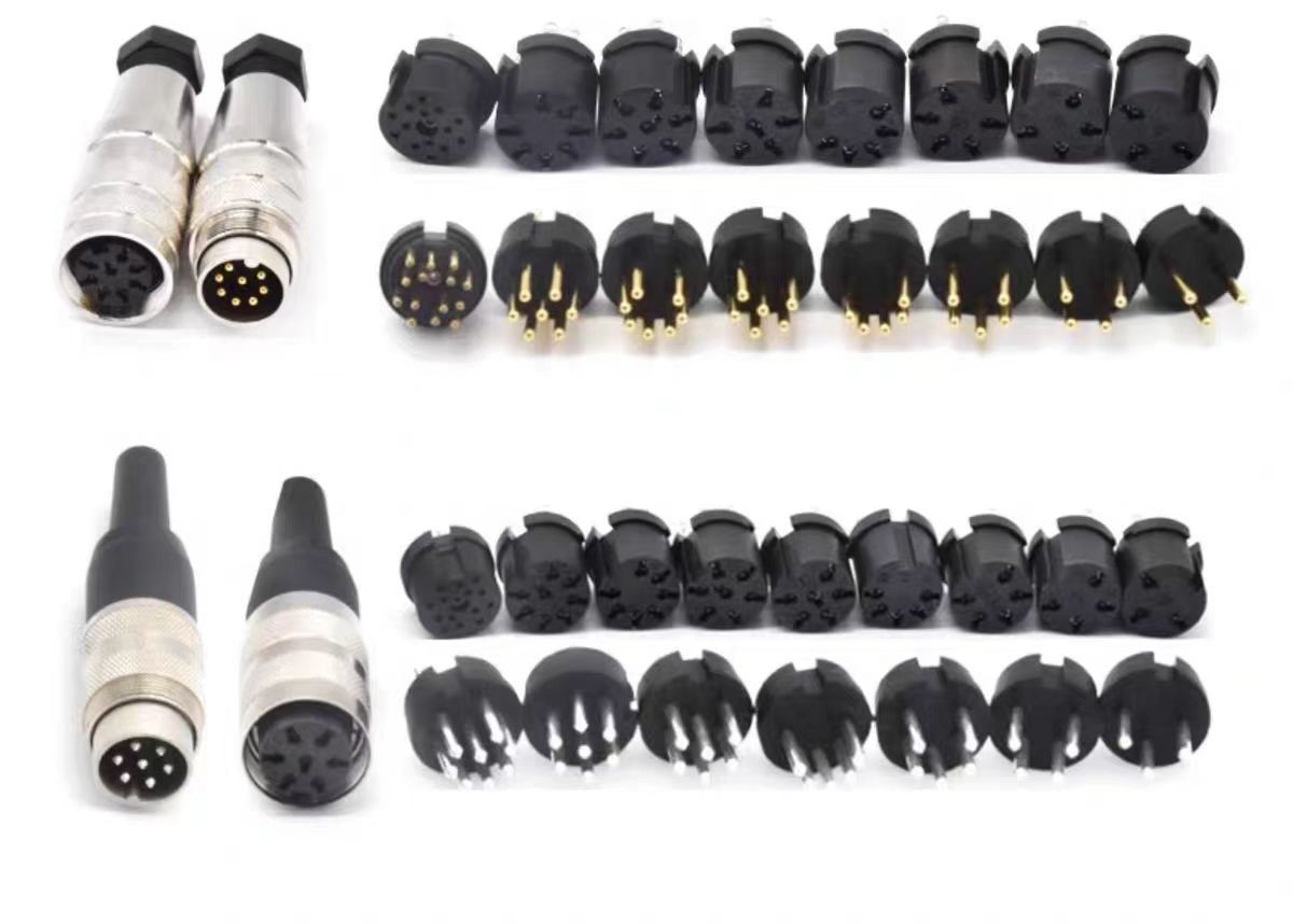 Sliver Waterproof Amphenol M16 2 -24 PIN Copper Shell C091-A -B Plug And Base Connectors