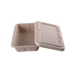 China SGS  Biodegradable Wheat Straw Fruit Pulp Food Containers With Lid on sale