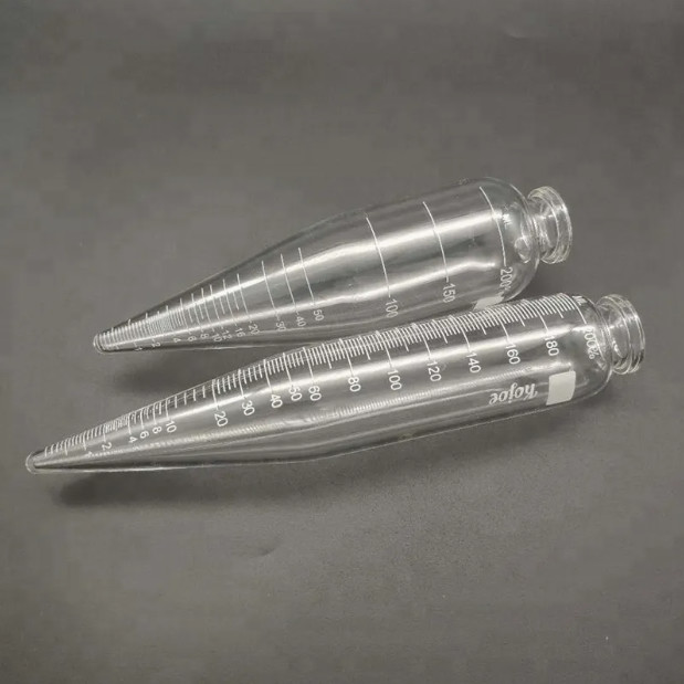 Double-Reinforced Borosilicate Glass Conical Centrifuge Tubes for Lab Research in 100/200 mL Capacity