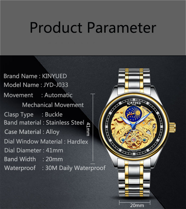 Modern Luxury Mechanical Watches Crystal Diamond Mechanical Wrist Watch