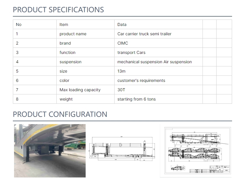 Reliable Car Carrier Semi Trailer For Efficient Cars Transportation Ensuring Max Protection High Stability