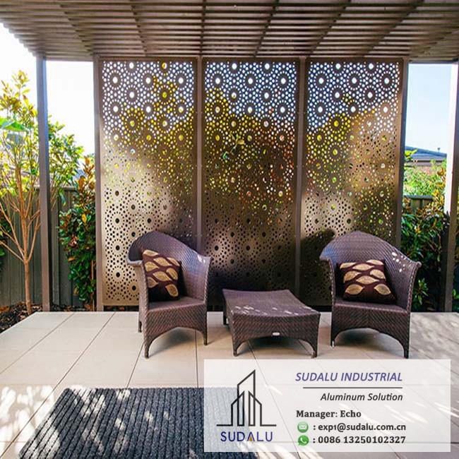 SUDALU Foshan Metal Decorative Exterior Partition Wall Panel Perforated Aluminum Panel for Garden