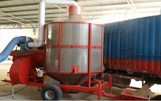 Fast Drying Speed Portable Grain Dryer / Portable Corn Dryer With Central Auger Elevator