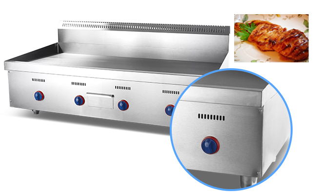 Four Stove Commercial Grill Stainless Steel Gas Griddle For Restaurant Vertical
