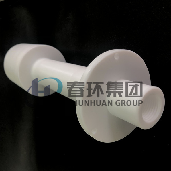 White CNC Drawing Machined Part Round Filled PTFE Sleeve