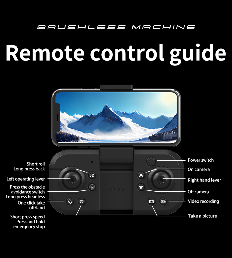 Mini Drone with 1080P Video Recording Camera 12 Minutes Flying Time 100 Meters Flying Distance Profissional FPV RC Drone