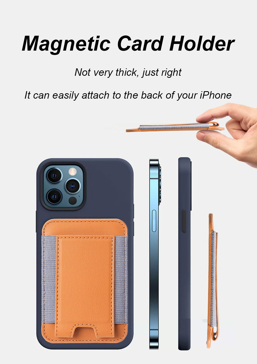 Vegan Leather Magsafe Phone Wallet Origami Commuter Wallet