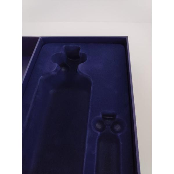 Custom high quality handmade wine packaging box with flock insert