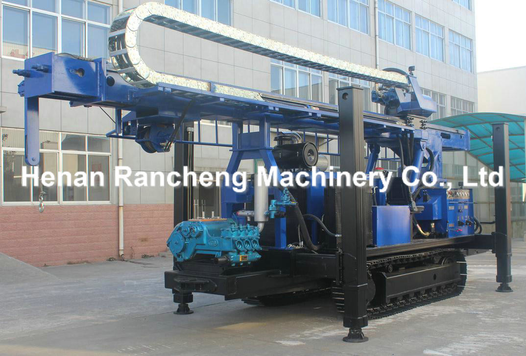 High Rotary Speed Water Well Drilling Equipment 160KW Engine 650m Drilling Depth