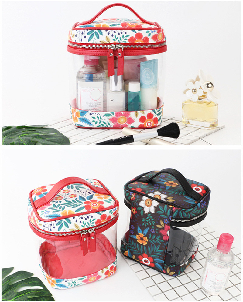 Professional Customized Transparent PVC Toiletry Bag Cosmetic With Mirror