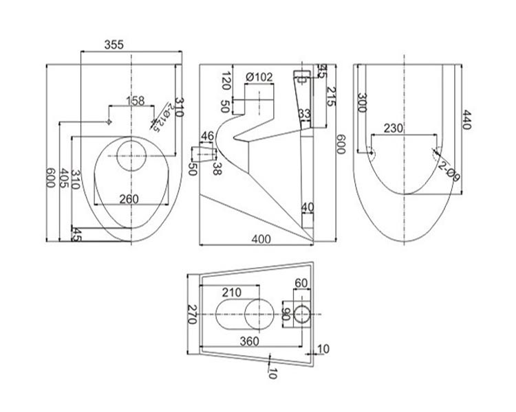 Siphon Water Saving Toilet 3L 6L Stainless Steel Domestic Toilet