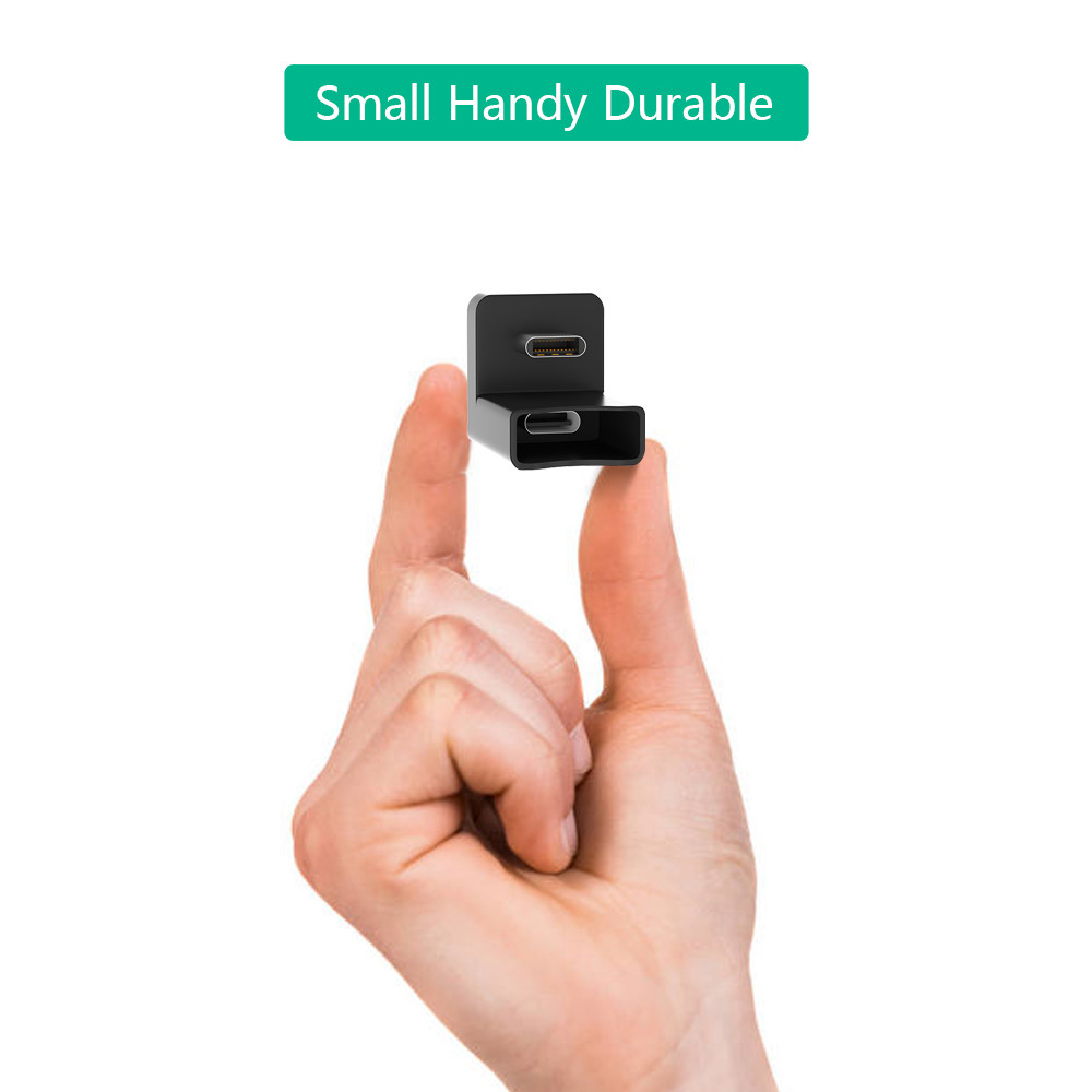 90 Degree USB C Type C Male to Female Adapter, USB-C USB 3.1 Type-C Male to Female Extension Adapter for Laptop & Tablet &Mobile