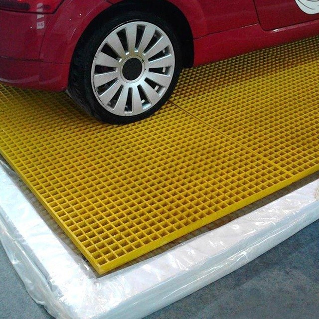 38*38mm Red Frp Grating Walkway Civil Architecture Smooth Fibreglass Floor