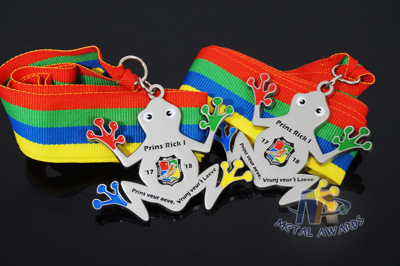 5k 10k Marathon Custom Metal Award Medals For Frog Logo Sports Running