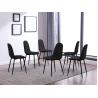 Buy cheap Upholstered Cover Contracted Kitchen Dining Chair Modern Black Metal Dining from wholesalers