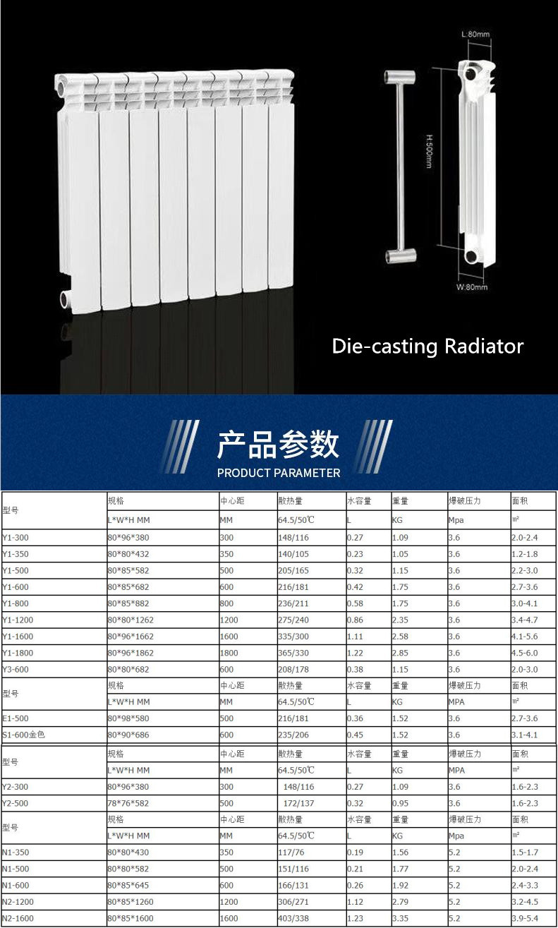 Bimetal Aluminium Hydronic Panel Radiator For Heating System