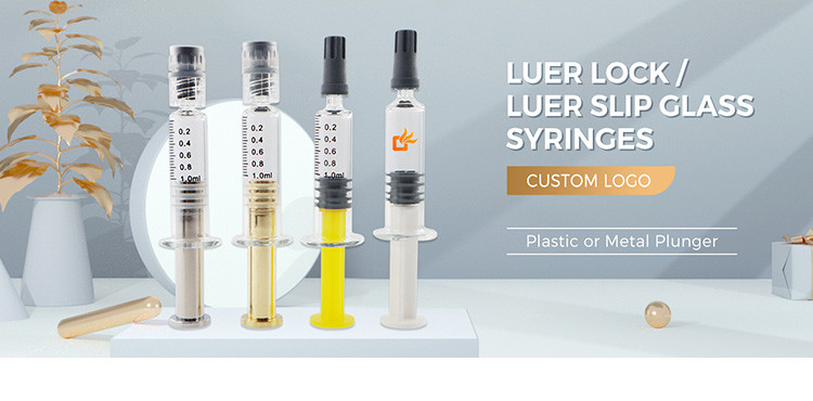 Clear Plastic Plunger Luer Lock Glass Syringe MOQ 1 piece