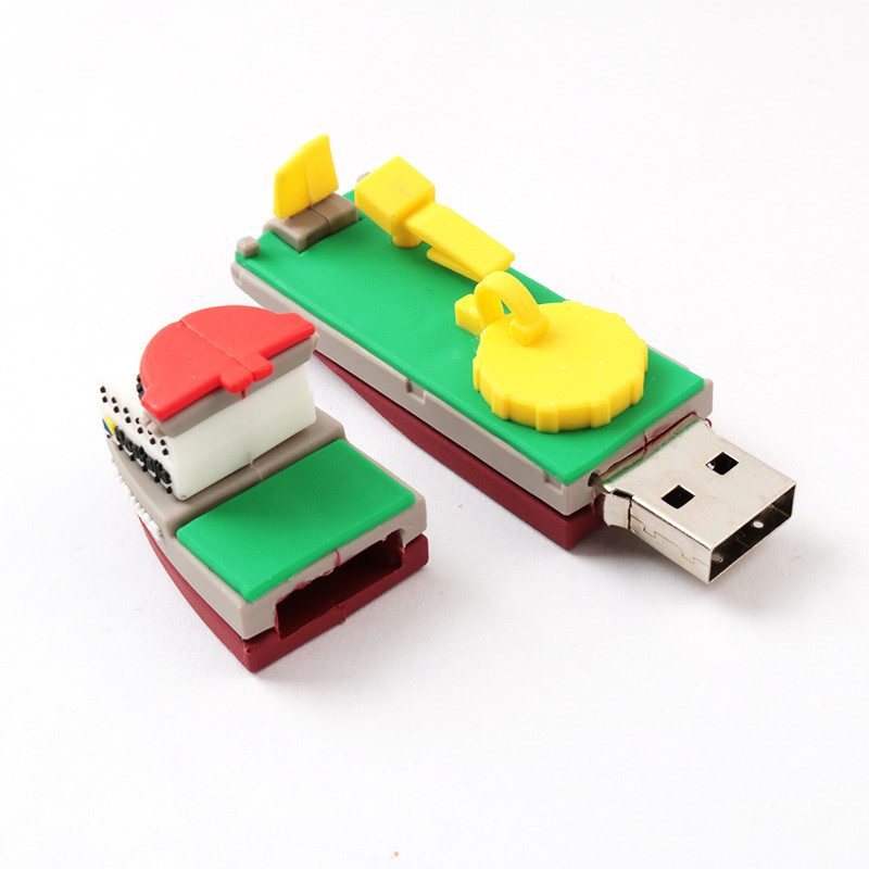 3D Copy Real PVC USB Drive Sailing Ship Customized Shapes
