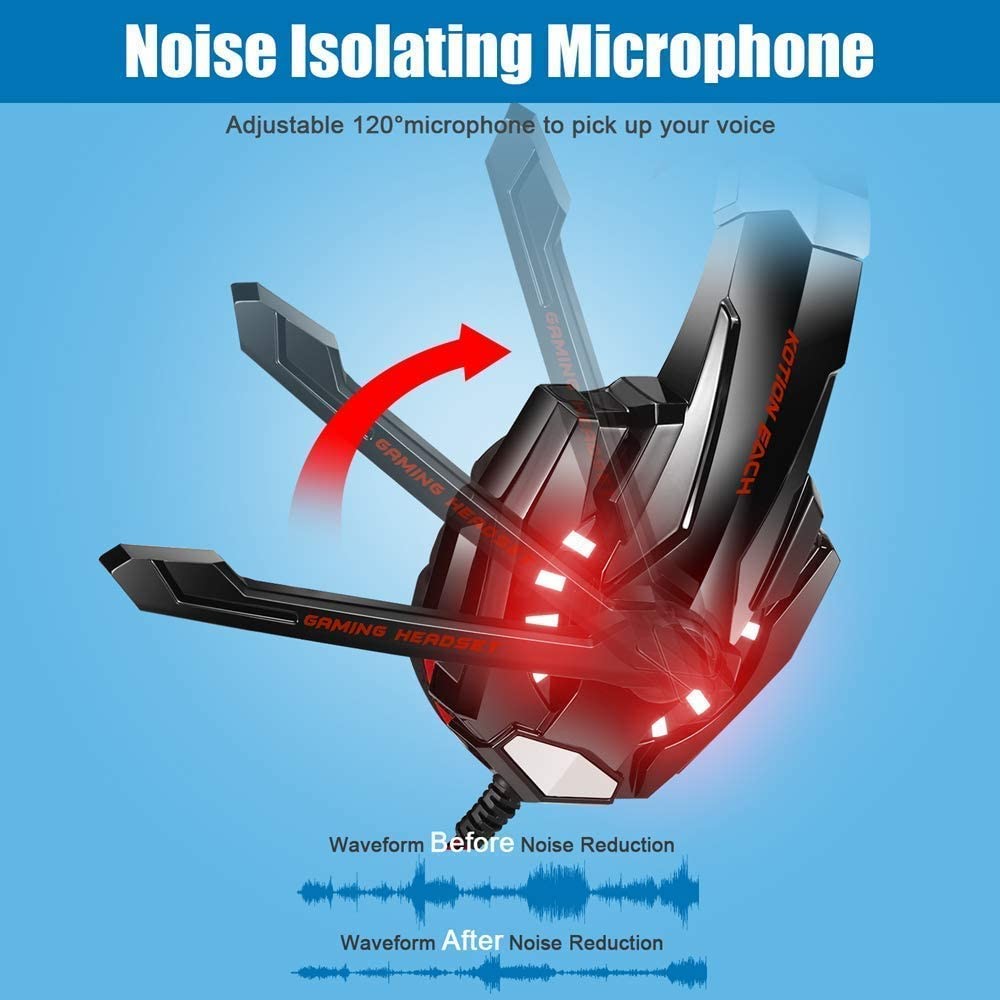 Over Ear 2.2kohm 117dB Noise Cancelling Gaming Headphones