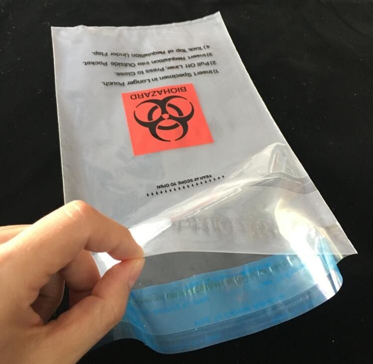 Medical Biohazard Bag/self sealed biohazard waste bag, Medical Disposable Plastic Bags/Self Sealing Sterilization Bag/ Z
