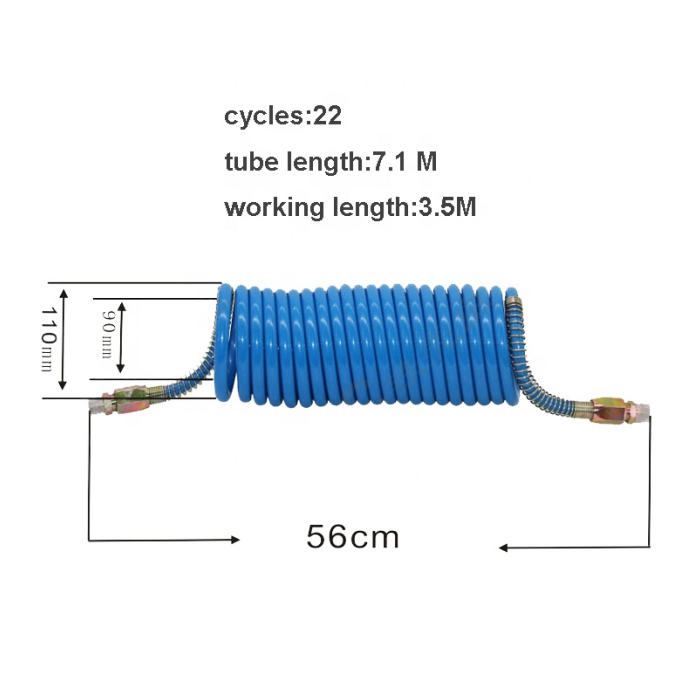 1-5 Layers Polyester Interlayers PA12 Coil Air Hose 6M Length for Cutting Service