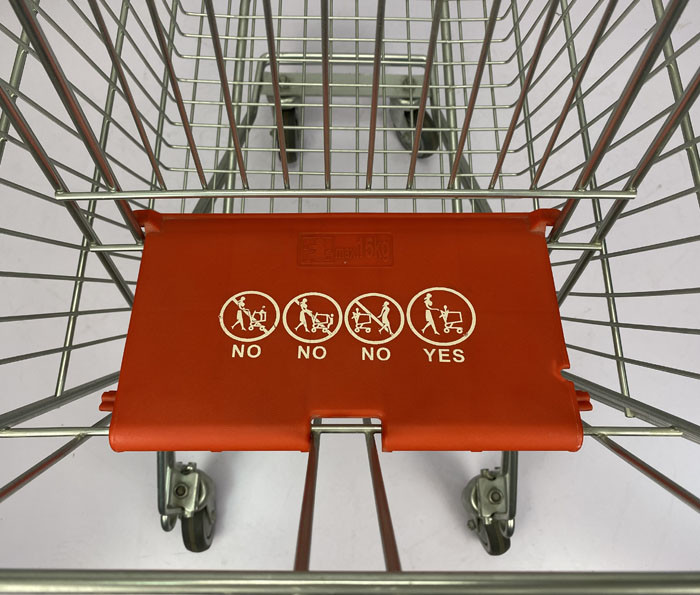 Russian Type Metal Shopping Trolley 125L Supermarket Grocery Trolly Cart