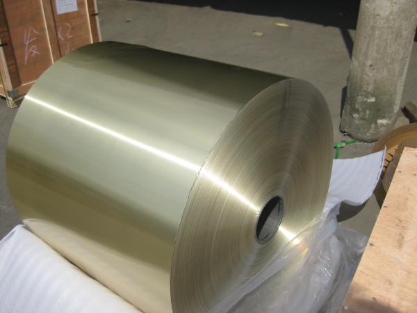 Alloy 8079 Epoxy Golden Color Coated Aluminum air conditioner foil for finstock