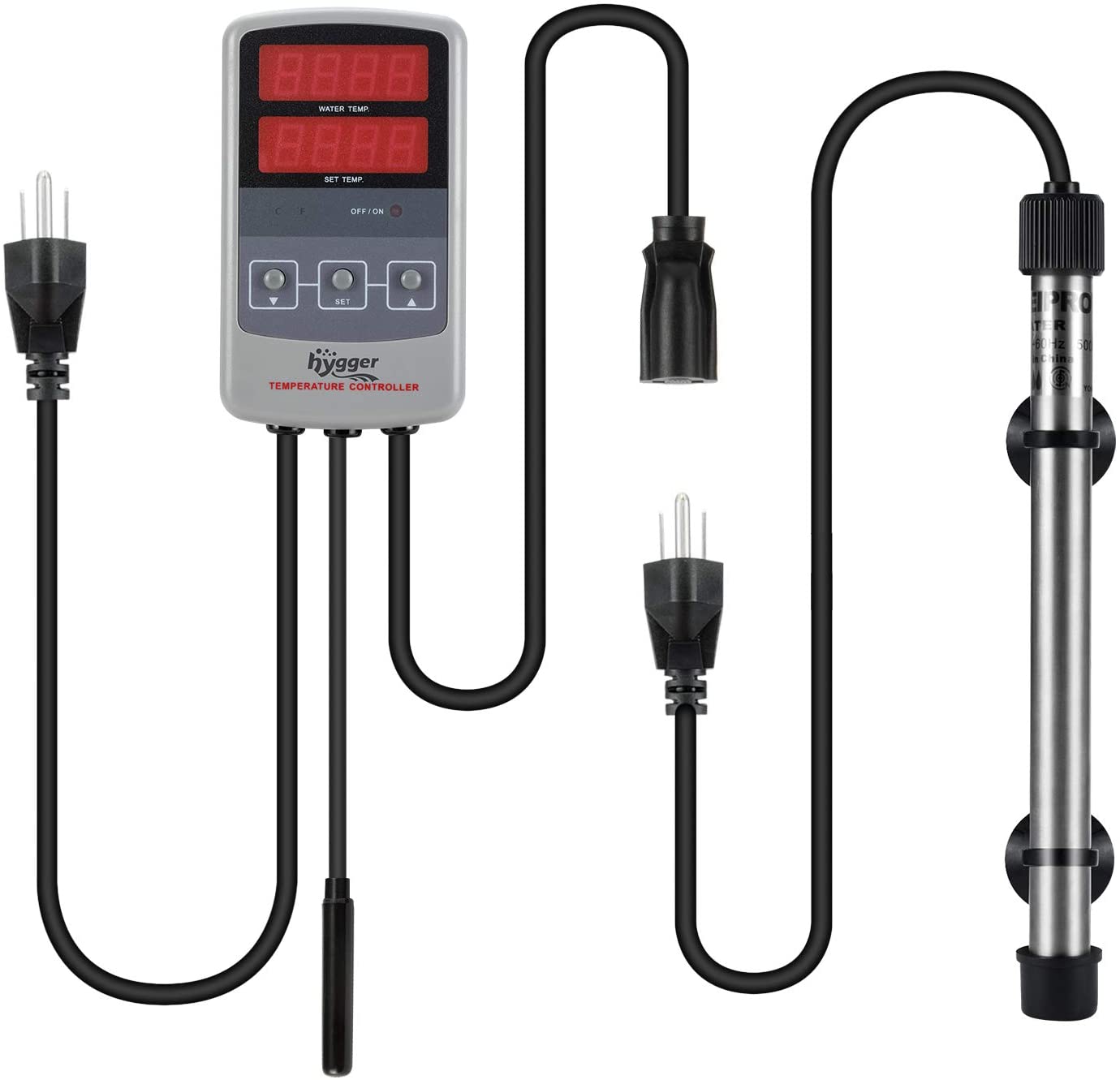 60Hz 100 Watt Compact Aquarium Heater 20 Gallon