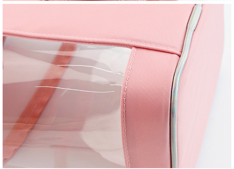 Large Double Zipper Mirror Travel PVC Makeup Bag
