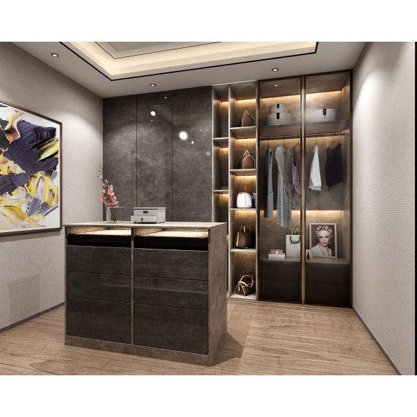 Minimal Maintenance Modern Wood Color Melamine Swing Door Bedroom Wardrobe for Villa