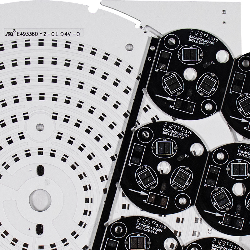 Custom OSP Routing Beveling LED Aluminium PCB Board Aluminum Base