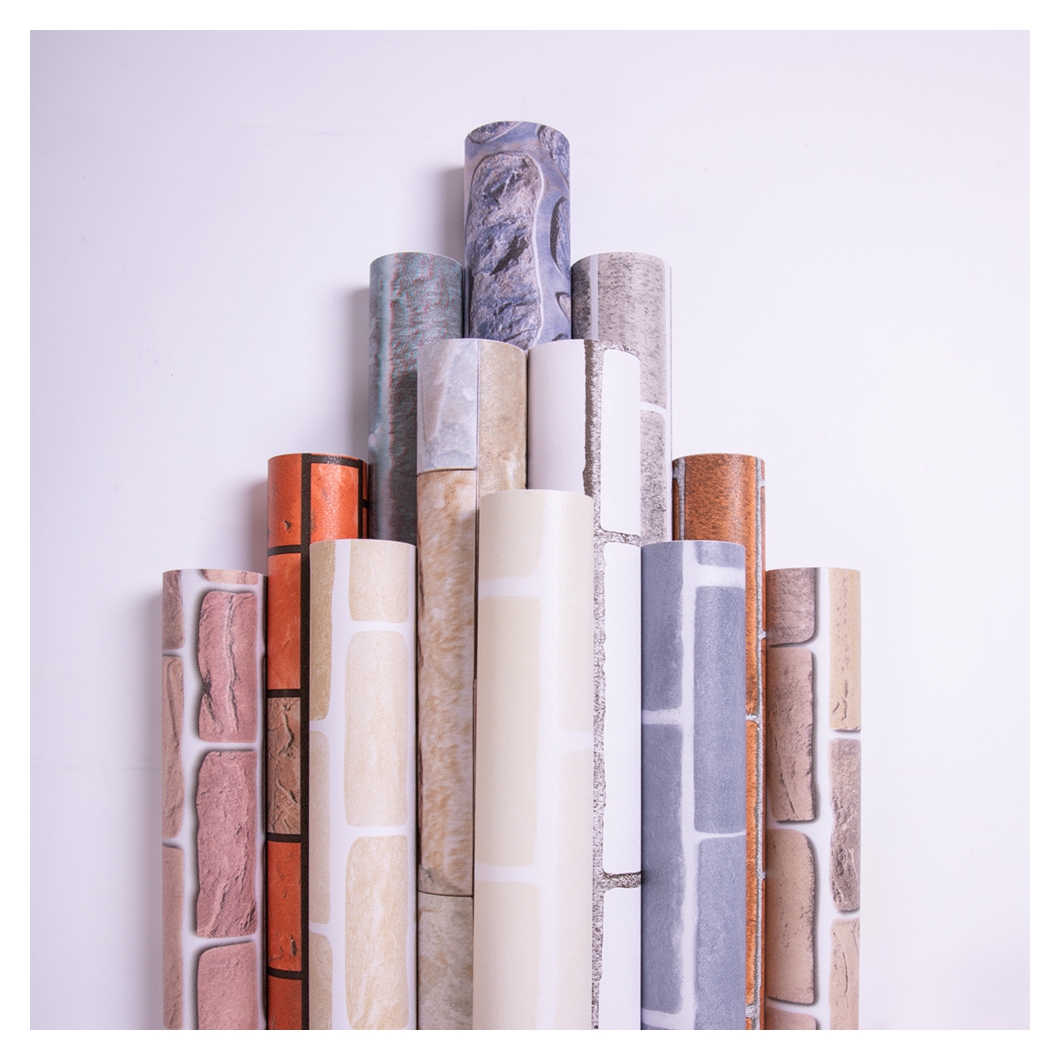 Pink PE Foam Wall Sticker 5mm Thickness 3D PE Foam Brick Wall Stickers