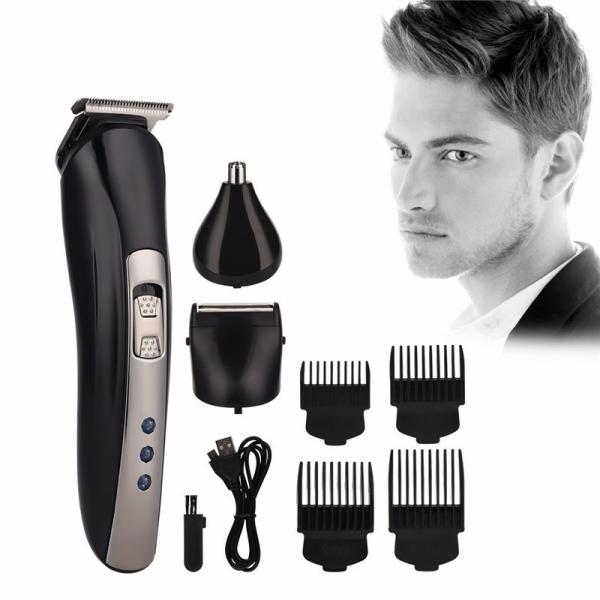 Rechargeable Professional Hair Clippers ABS / Stainless Steel Material Portable