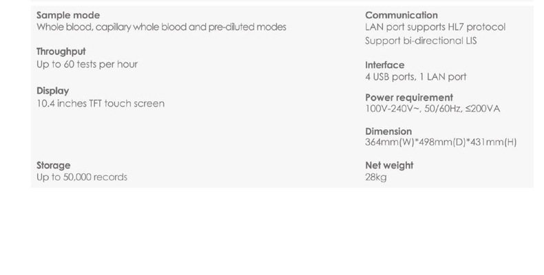 Automated Quick Tester 5-part Blood Counter Biochemical Analysis System Classification