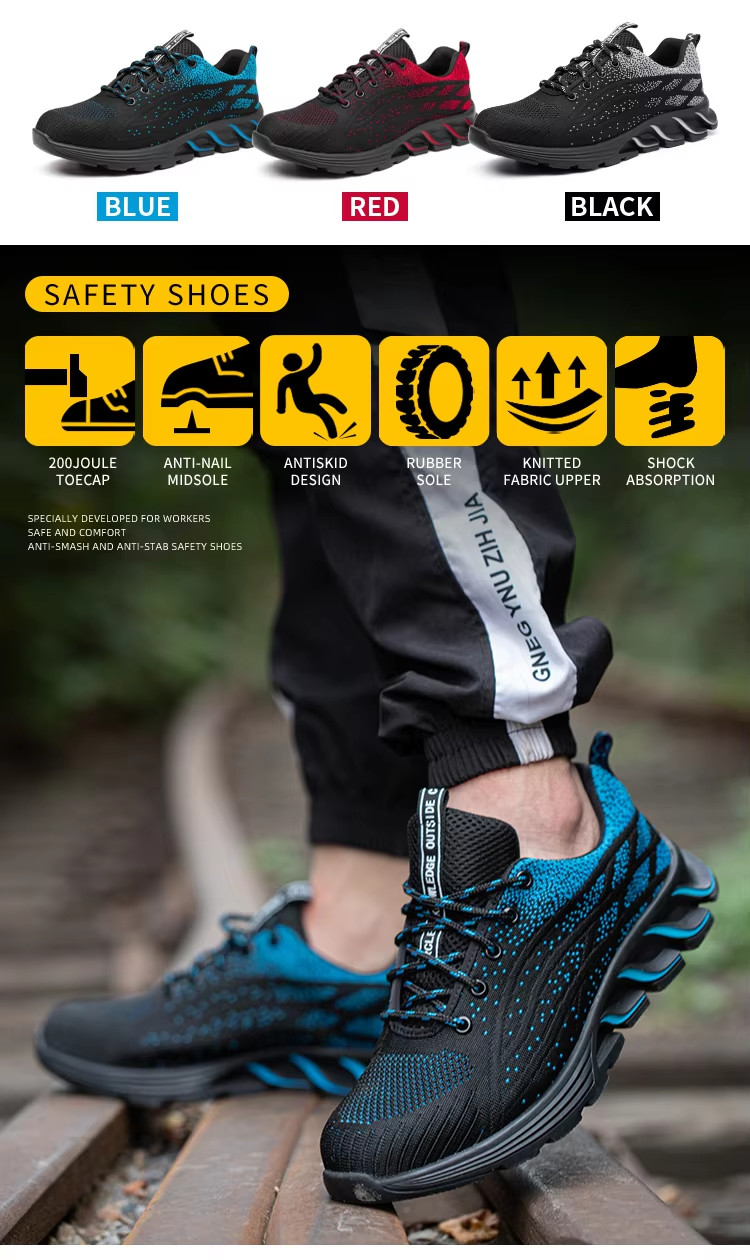 Breathable Men'S Casual Safety Shoes Lightweight With Steel Toe / Kevlar EU Plate