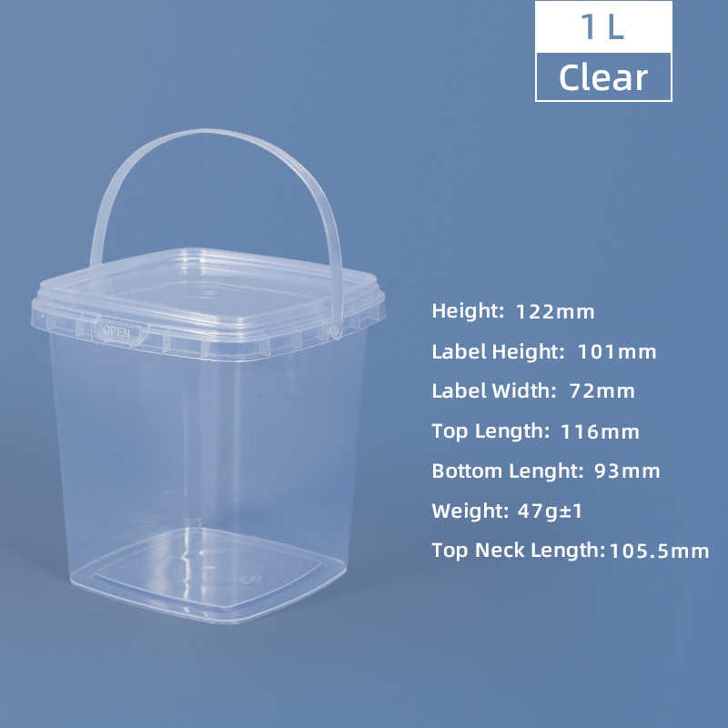 Low Priced Reusable Square and Circular Shapes Plastic Bucket with Handle from UMETASS