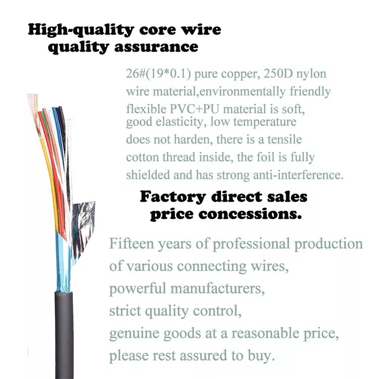 Coiled Spiral Barcode Scanner Cord , Cable Rs232 DB9 Female For Datalogic Gd4130