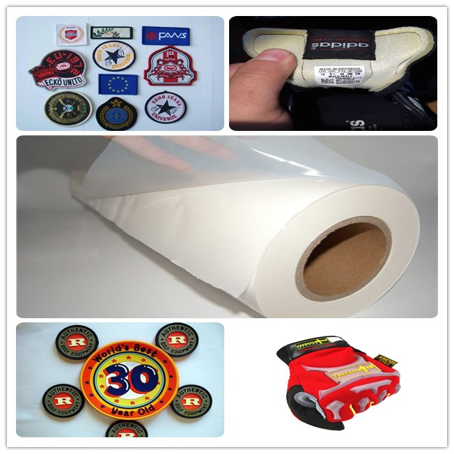 PES Hot Melt Adhesive Sheets PVC TPR For Embroidery Badges