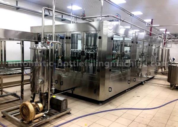 40 Rinsing Heads Juice Bottling Machine , Automatic Juice Filling Machine 6250