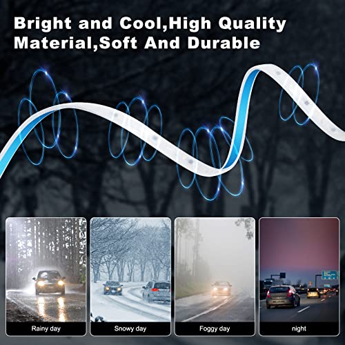 Waterproof Car LED Hood Light Strip 59 Inch Flexible Daytime Running Light for Exterior