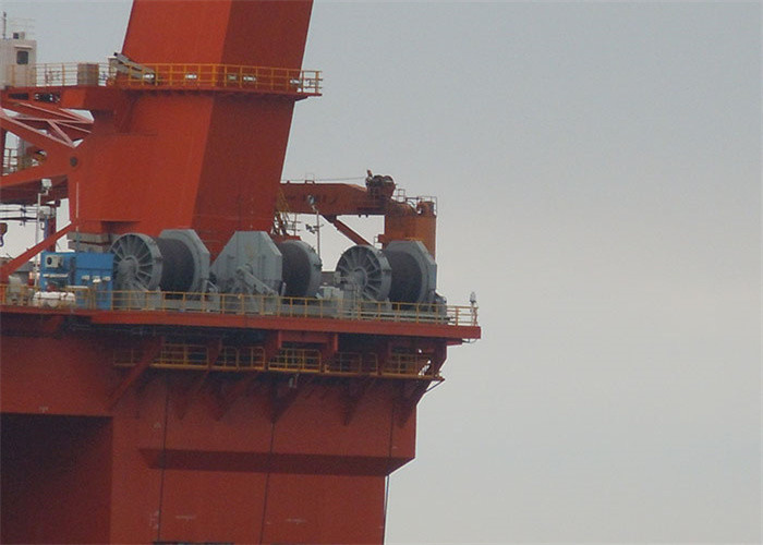 50ton High Power Winch With Spooling Device Hydraulic Grooved Drum