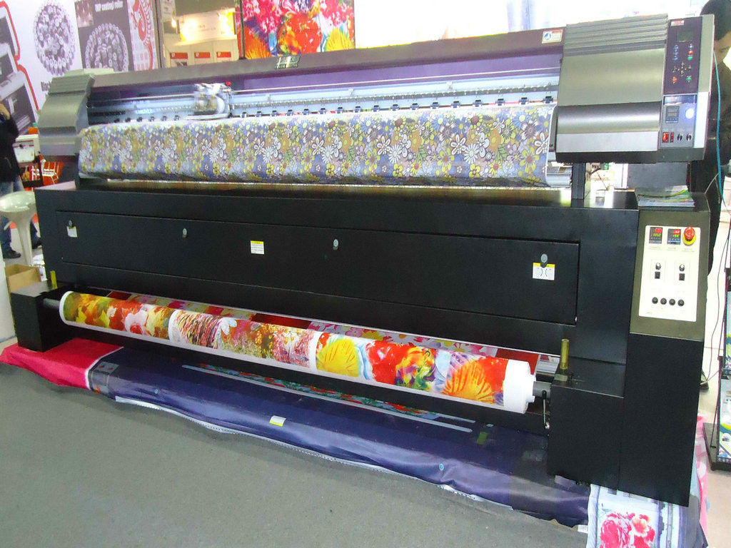 Professional Dye Textile Fabric Sublimation Printer Eco solvent / DX7 Printhead