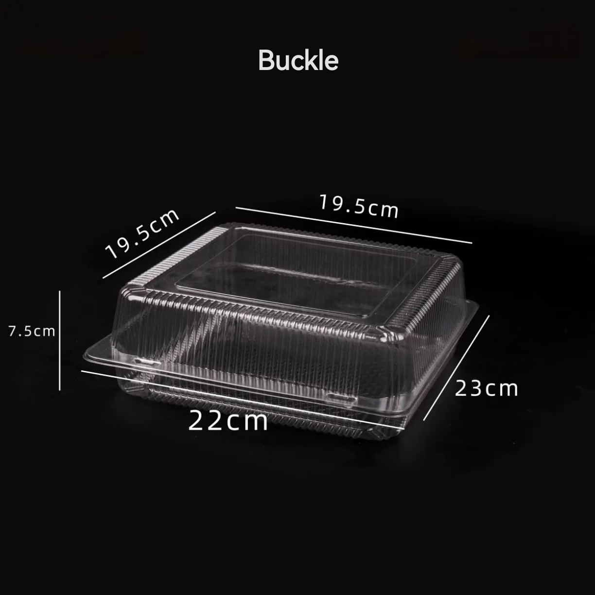 Disposable PET Plastic Transparent Clam Shell Hinge Vacuum Formed Cake Pastry Baking Takeout Clear Box Cover