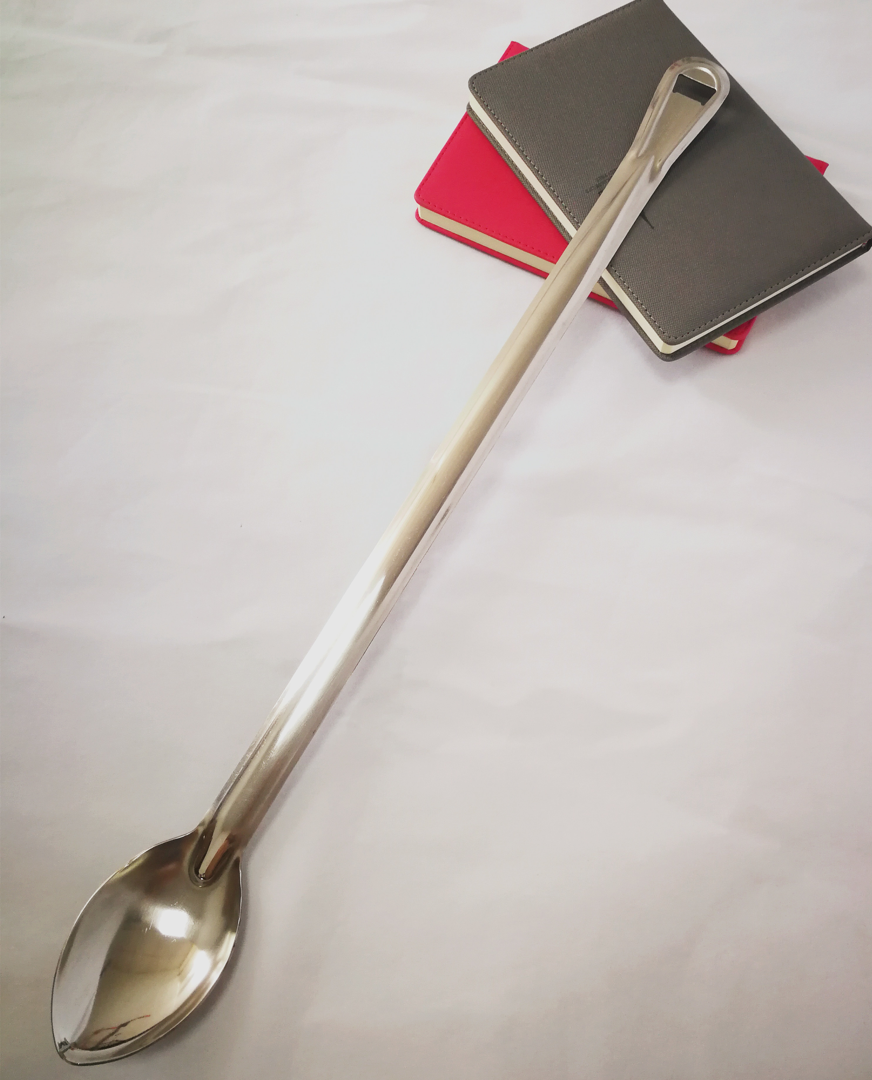 Silver Long Handled Stirring Spoon , Durable Bar Stirring Spoon For Large Container