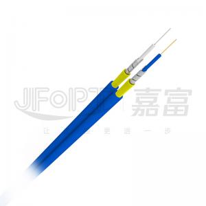 Buy cheap 2.0mm 3.0mm Indoor Armored Fiber Optic Cable 2 Cores Figure 8 PVC LSZH Single Mode Multimode product