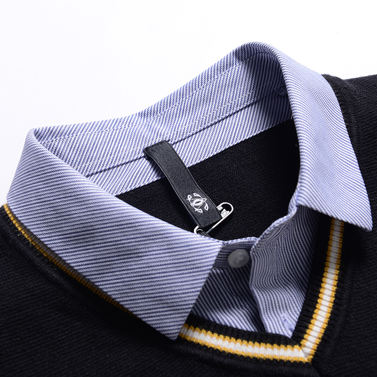 Guangzhou Business Office Sweater Knit Pullover Embroidery Formal Polo Neck Sweaters for Men