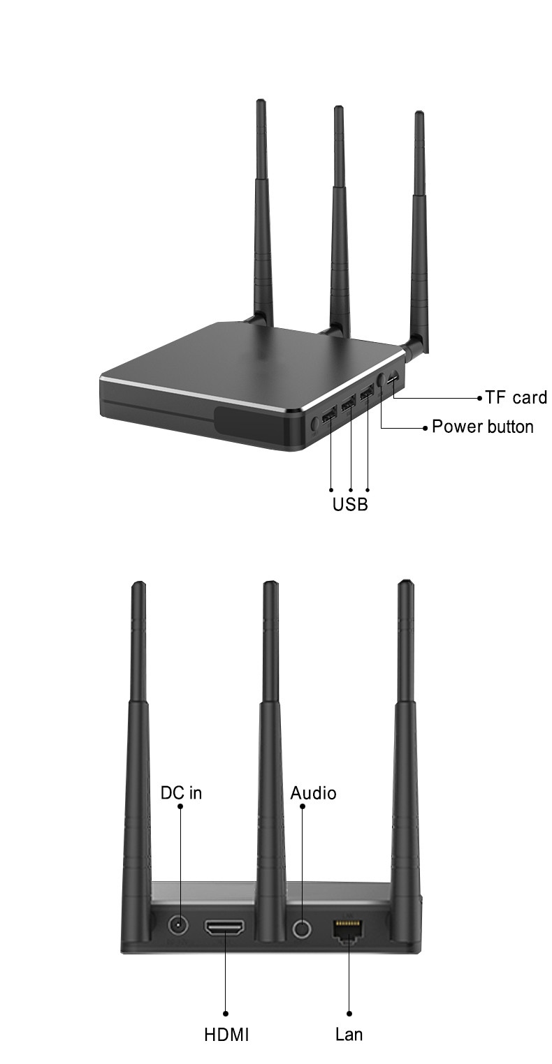 Long Range Hd Wireless Extender Dongle Miracast Chromecast 5G 12V For PC