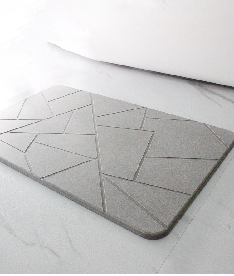 Quick Drying Diatomaceous Earth Shower Mat Modern Design for Super Absorbent Bathroom