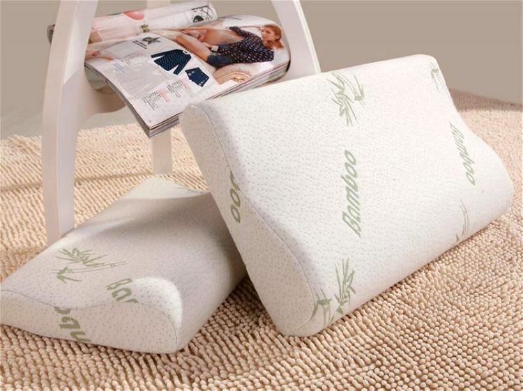Bamboo Fabric Memory Foam King Pillow , Memory Foam Pregnancy Pillow Queen Size