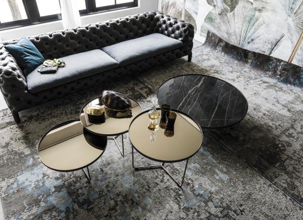 Simple Modern Round Marble Top Coffee Table For Living Room / Dining Room
